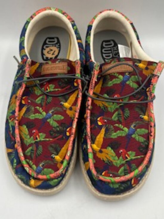 NEW Hey Dude Wally Margaritaville shoes men’s 12 Tropical Slip on main image 8